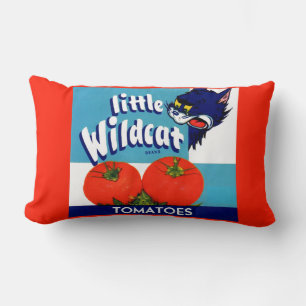 Little Wildcat tomatoes crate label Lumbar Pillow