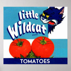 Little Wildcat tomatoes crate label Poster
