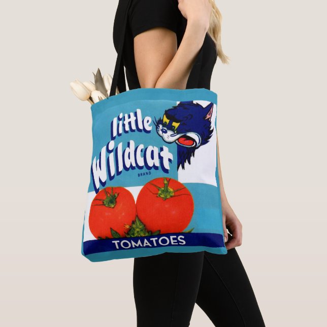 Little Wildcat tomatoes crate label Tote Bag (Close Up)