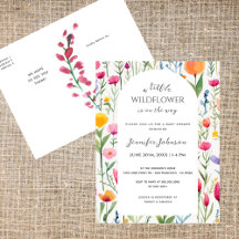 Little Wildflower Arch Baby Shower Invitation