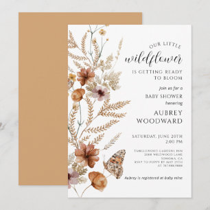 Little Wildflower Baby Bloom Baby Shower Invitation