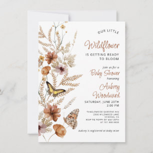Little Wildflower Baby In Bloom Baby Shower  Invitation