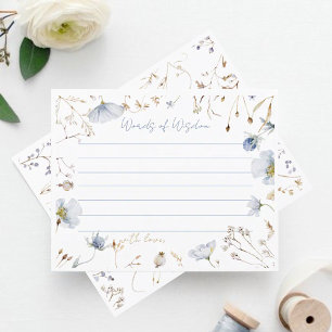 Little Wildflower Baby Shower Advice Card