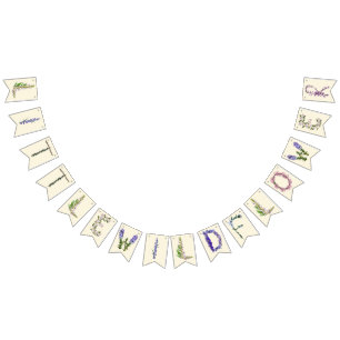Little Wildflower Baby Shower  Bunting Flags
