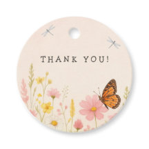 Little Wildflower Baby Shower Favour Tags