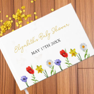 Little Wildflower Baby Shower Guest Book