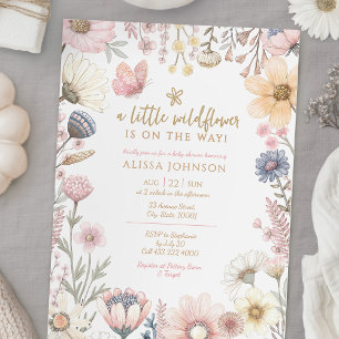 Little Wildflower Baby Shower Invitation