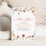 Little Wildflower Birthday Invitation | Watercolor<br><div class="desc">Little Wildflower Birthday Invitation.
Ready to be personalized by you!</div>