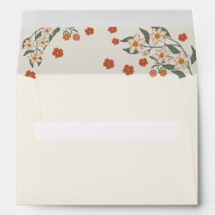 Little Wildflower Boho Baby Shower Invitation  Envelope