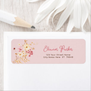 Little Wildflower Boho Baby Shower Return Address