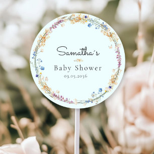 Little Wildflower Boho Dream - Baby Shower Classic Round Sticker