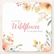 Little Wildflower Boho Watercolor Baby Shower