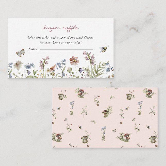 Little Wildflower | Diaper Raffle Enclosure (Front/Back)