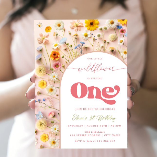 Little Wildflower First Birthday Invitation (Creator Uploaded)