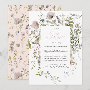 Little Wildflower Floral Baby Shower Invitation