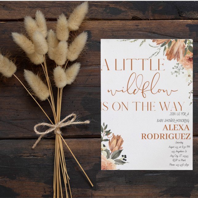  Little Wildflower Floral Boho baby shower invit (Creator Uploaded)
