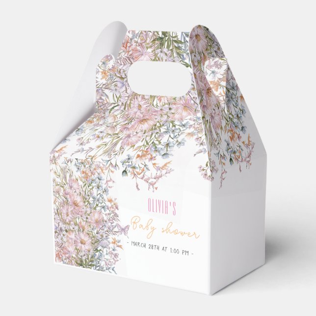 Little wildflower is in bloom  favor box (Front Side)