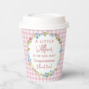 Little Wildflower Is On Her Way - Baby Shower  Paper Cups