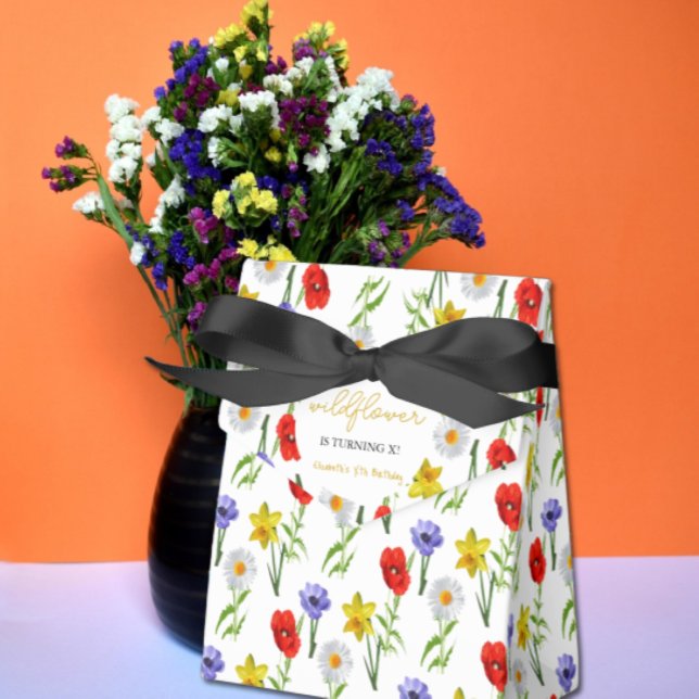 Little Wildflower Kids Birthday Favor Box (Creator Uploaded)