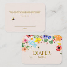 Little wildflower mama to Bee Baby Shower Diaper