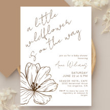 Little Wildflower Neutral Handwritten Baby Shower