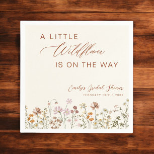 Little Wildflower on the Way Baby Shower Napkin