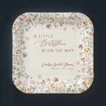 Little Wildflower on the Way Baby Shower Paper Plate<br><div class="desc">Celebrate the imminent arrival of a little one with our "Little Wildflower on the Way" Baby Shower Paper Plates. Adorned with a charming wildflower design, these plates bring a touch of nature's beauty to your joyous occasion. The delicate illustrations create an enchanting atmosphere, perfect for welcoming the newest member of...</div>