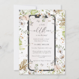Little Wildflower Virtual Baby Shower Invitation