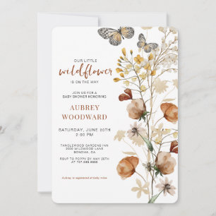 Little Wildflowers Baby Shower  Invitation