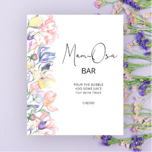 Little wildflowers baby shower Mom-osa bar Poster