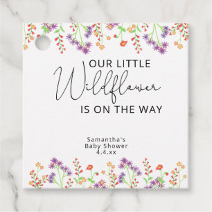 Little wildflowers is on the way favour tags
