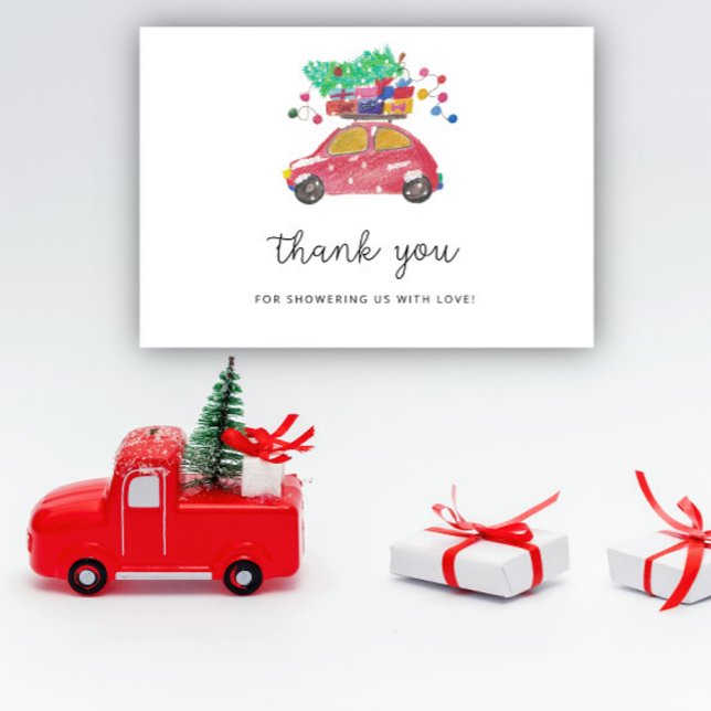 Little winter car baby shower thank you  (Creator Uploaded)