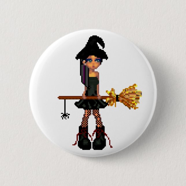 Little Witch 2 Inch Round Button (Front)