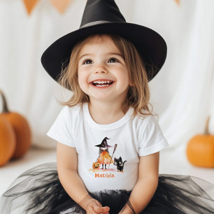 Little witch Halloween birthday party Toddler T-shirt