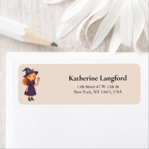 Little Witch with Flower Halloween Baby  Shower