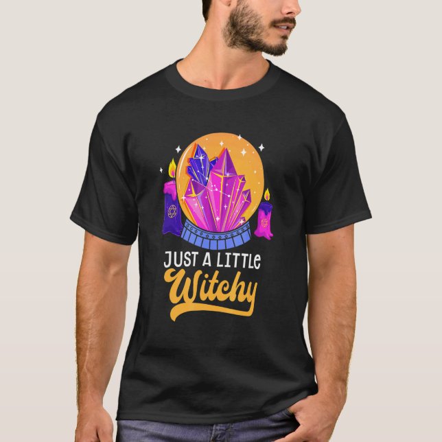 Little Witchy Crystal Divination Ball Tarot Cards  T-Shirt (Front)