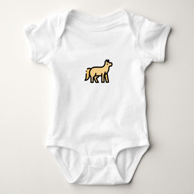 Little Wolf Baby Bodysuit (Front)