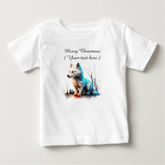 Little Wolf in the Forest Baby T-Shirt