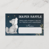 Little wolf themed baby shower diaper raffle enclosure card (Front)