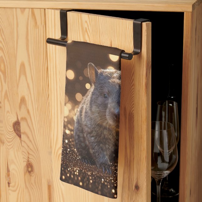 Little Wombat Dreams, Kitchen Towel (Thirds Fold)