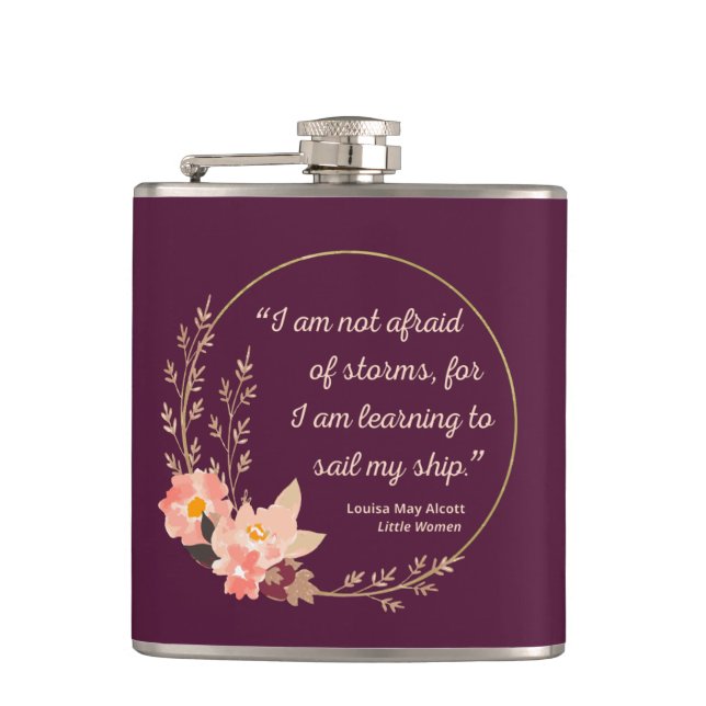 Little Women Quote I - Cute Style Hip Flask (Front)