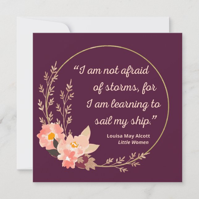 Little Women Quote I - Cute Style Invitation (Front)