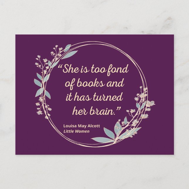 Little Women Quote II - Cute Style Postcard (Front)