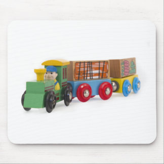 little wooden train mouse pad