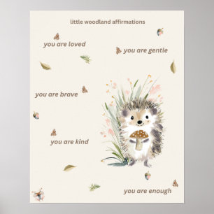 Little Woodland Affirmations Poster