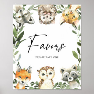 Little Woodland Baby Shower Favours Sign