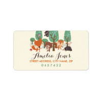 Little Woodland Friends Baby Shower Address Labels