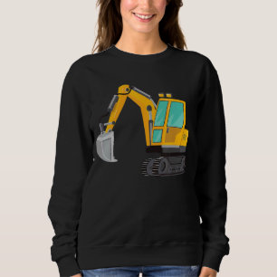 Little Worker Construction Excavator Tractor Sweatshirt