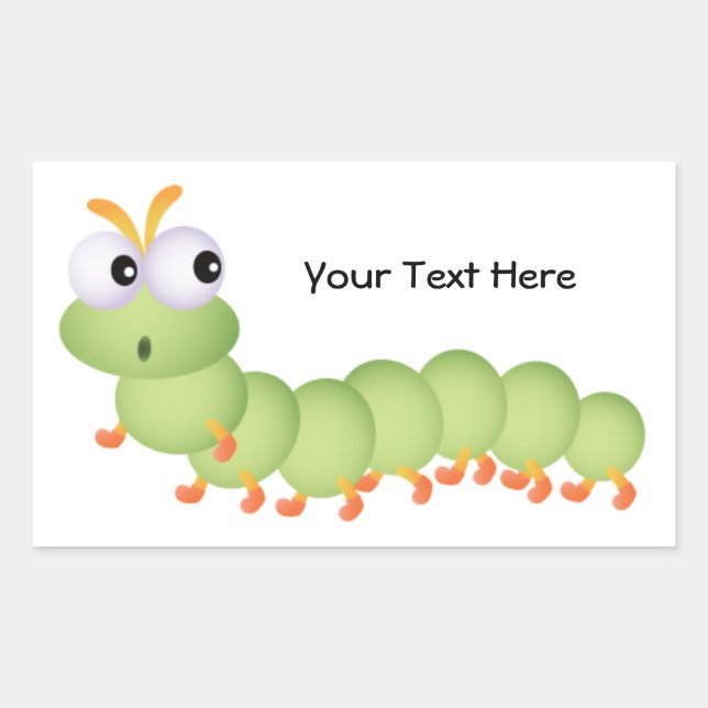 Little Worm (personalized) Sticker (Front)
