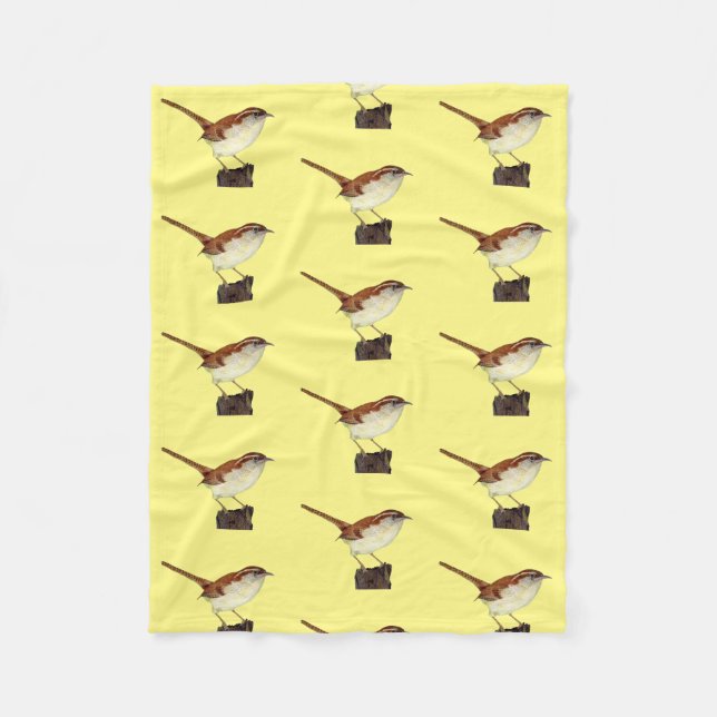 Little Wren Fleece Blanket (Front)